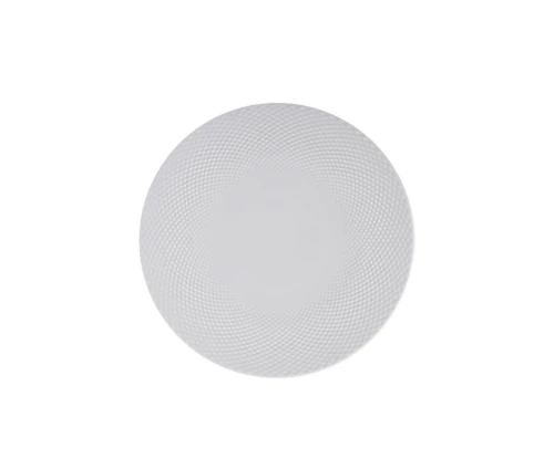 Σετ 6 ρηχά πιάτα Kütahya Panio White 25 εκ. από λευκή πορσελάνη με ανάγλυφο μοτίβο