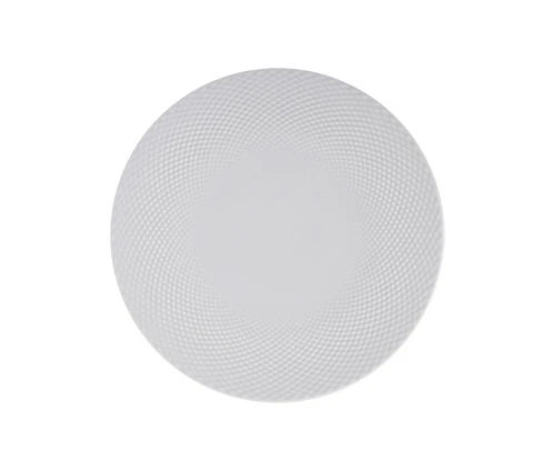 Στρογγυλή πιατέλα Kütahya Panio White 30 εκ. από λευκή πορσελάνη με ανάγλυφο μοτίβο