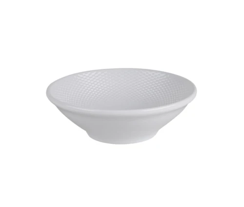 Μπολ Kütahya Panio White 20 εκ. από λευκή πορσελάνη με ανάγλυφο μοτίβο.