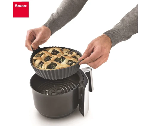 Καλάθι σιλικόνης Metaltex για air fryer κατάλληλο για πίτες και γεύματα