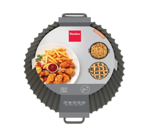 Συσκευασία καλαθιού σιλικόνης Metaltex Ø20 εκ. για air fryer