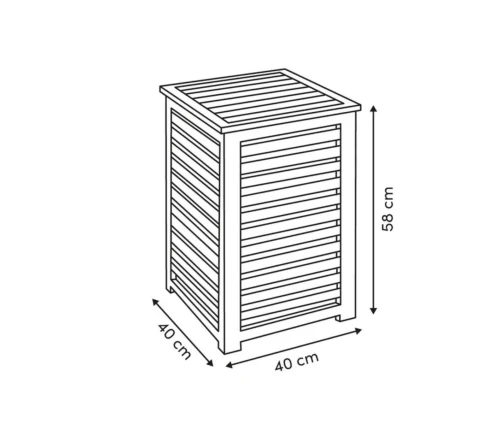 Διαστάσεις καλαθιού απλύτων 5five 160823B 40x40x58,5 εκ.