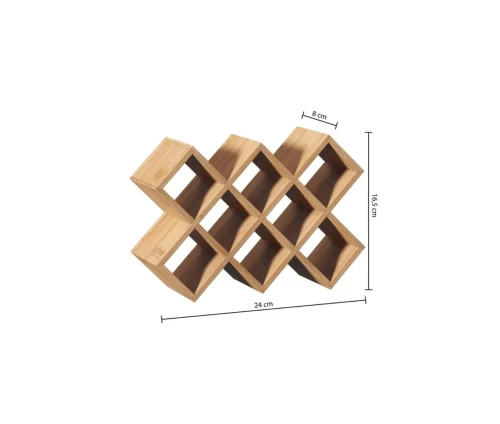 Διαστάσεις θήκης μπαχαρικών bamboo 5five 167735 23,6x7,9x16 εκ.