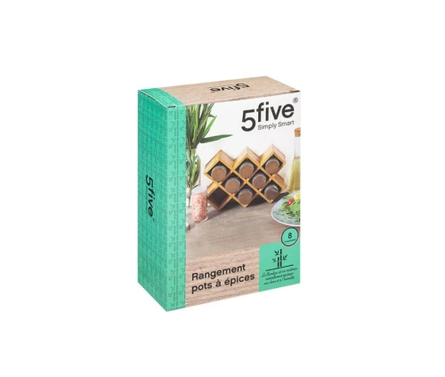 Συσκευασία θήκης μπαχαρικών bamboo 5five 167735