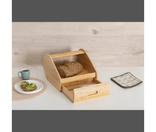 Ψωμιέρα 5five Bambou Cuisine με συρόμενο άνοιγμα και πρακτικό συρτάρι
