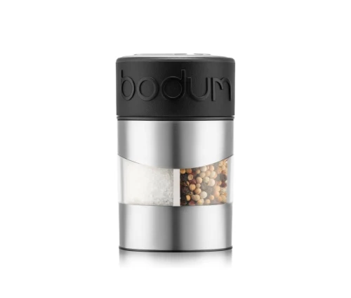 Μύλος αλατιού και πιπεριού Bodum Twin 11002-01 σε μαύρο και ασημί χρώμα.