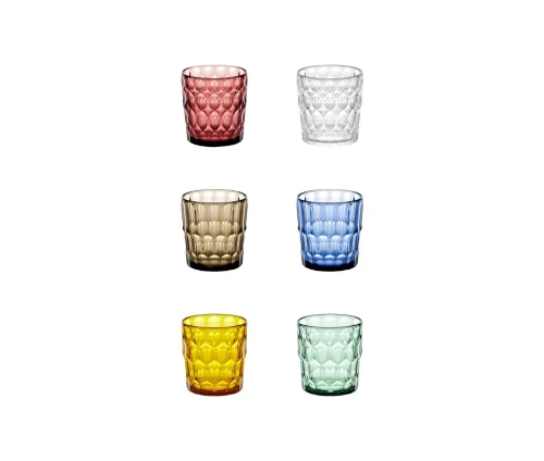 Σετ 6 χαμηλά ποτήρια Guzzini Vanity 360ml multicolor