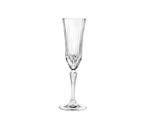 Κρυστάλλινα ποτήρια σαμπάνιας RCR Adagio Flute 180ml με ψηλόλιγνο σχήμα και κλασική χάραξη, σετ 6 τεμαχίων.
