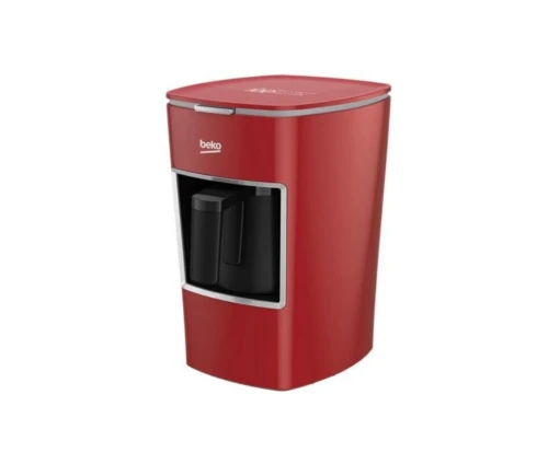 Κόκκινη καφετιέρα ελληνικού καφέ Beko BKK2300R πλάγια όψη