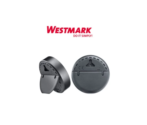 Πίσω όψη θερμομέτρου υγρομέτρου Westmark με βάση στήριξης και δυνατότητα κρεμάσματος