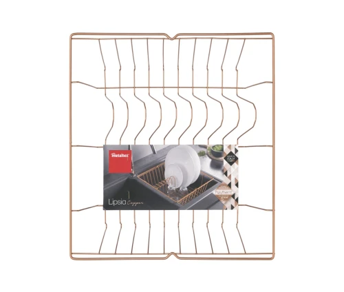 Στραγγιχτήρι πιάτων Metaltex Lipsia Copper 36x33x12cm με επίστρωση Polytherm