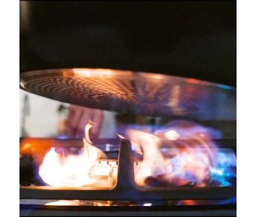 Τηγάνι Tefal Ingenio Excellence πάνω σε φλόγα εστίας υγραερίου