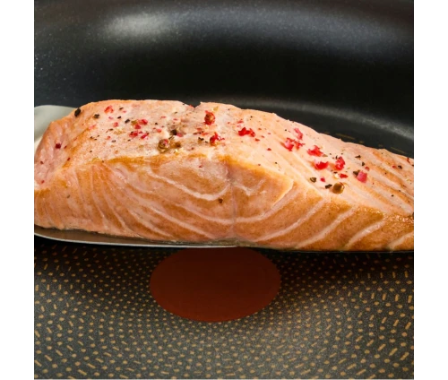 Σολομός σε αντικολλητικό τηγάνι Tefal Emotion+ με ένδειξη Thermo-Signal
