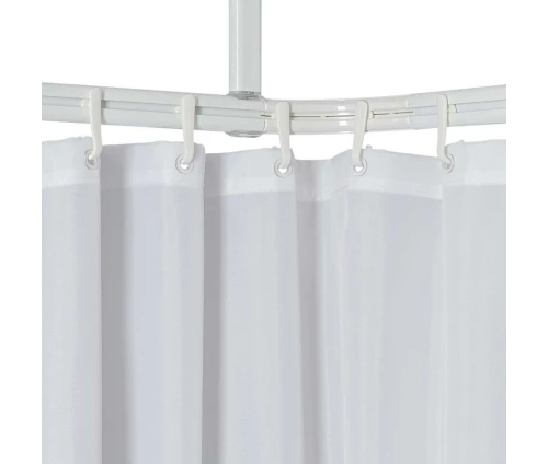 Εσωτερική όψη του λευκού βραχίονα Sealskin Easy Roll που δείχνει τους κρίκους να γλιστρούν ομαλά στη γωνία.