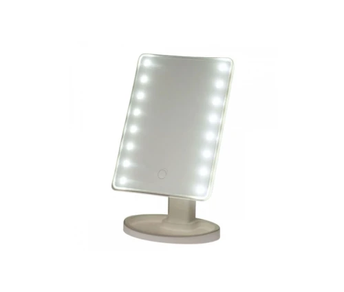 Επιτραπέζιος καθρέπτης μακιγιάζ MRShome με LED φωτισμό σε λευκό χρώμα