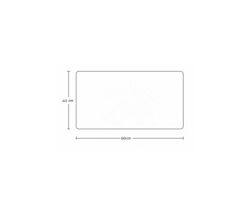 Γκρι πατάκι μπάνιου MRShome από polyester 40x60cm με σχέδιο Bathroom, σχεδιάγραμμα διαστάσεων.