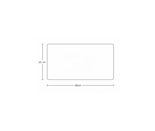 Γκρι πατάκι μπάνιου MRShome από polyester 50x80cm με σχέδιο Bathroom, σχεδιάγραμμα διαστάσεων.