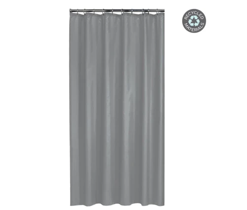 Αδιάβροχη πλαστική κουρτίνα μπάνιου Sealskin Cosima Grey 240x200cm από ανακυκλωμένα υλικά