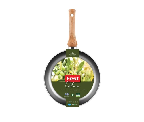 Αντικολλητικό τηγάνι Fest Olive 24cm με εργονομική λαβή.