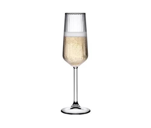 Ποτήρι σαμπάνιας Pasabahce Allegra Focus 195ml γεμάτο με Prosecco